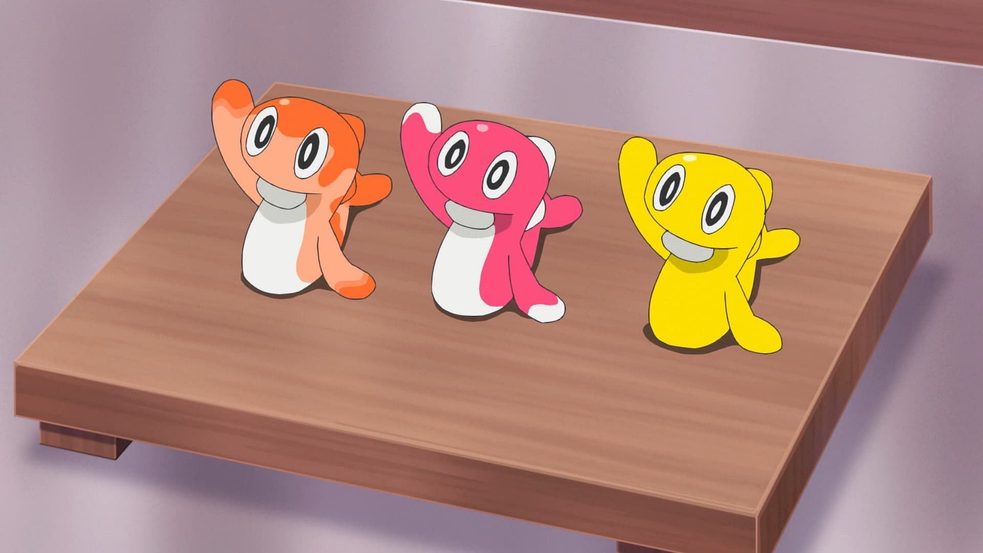 All Tatsugiri forms as seen in the anime (Image via The Pokemon Company)